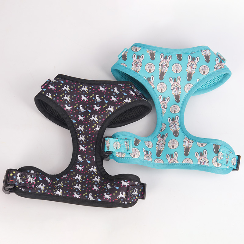 OKEYPETS Harnais en néoprène personnalisé de haute qualité avec impression par sublimation, étiquette PVC et marque. Ensemble de harnais pour chien personnalisable. 12
