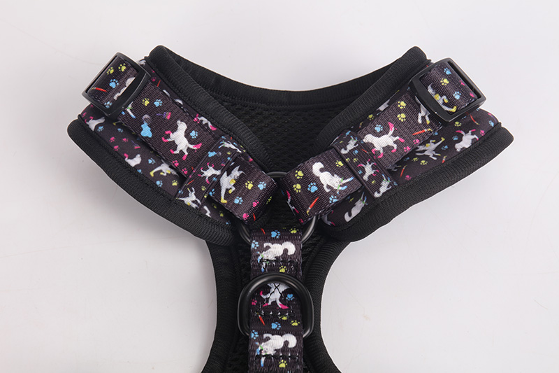 OKEYPETS Harnais en néoprène personnalisé de haute qualité avec impression par sublimation, étiquette PVC et marque. Ensemble de harnais pour chien personnalisable. 9