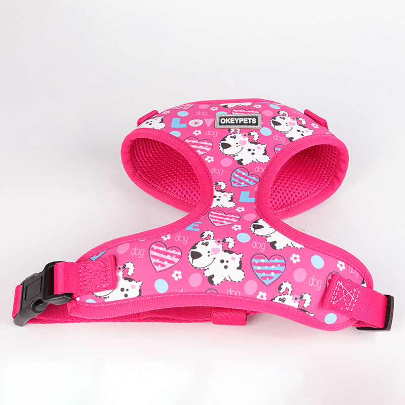 OKEYPETS Harnais pour chien en néoprène respirant, portable, ajustable et de haute qualité, pas cher, personnalisable, idéal pour les promenades en extérieur 7