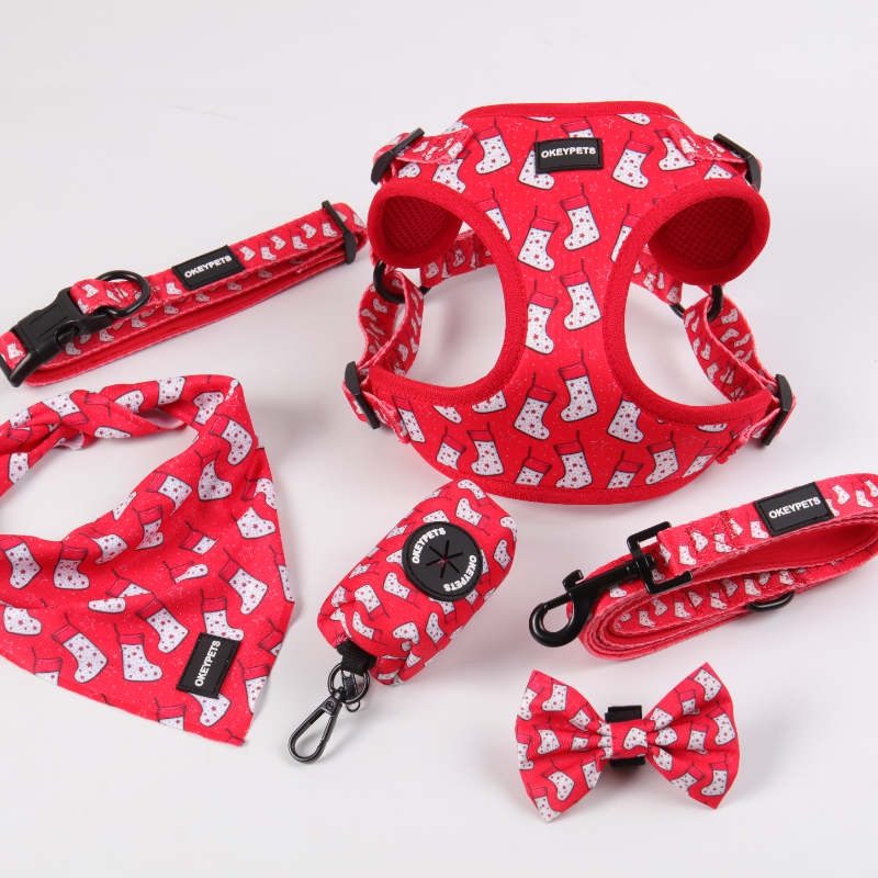 OKEYPETS Nouveau design Harnais pour chien One Step In Impression néoprène personnalisée Harnais de luxe mignon pour petit chien One Step In 9