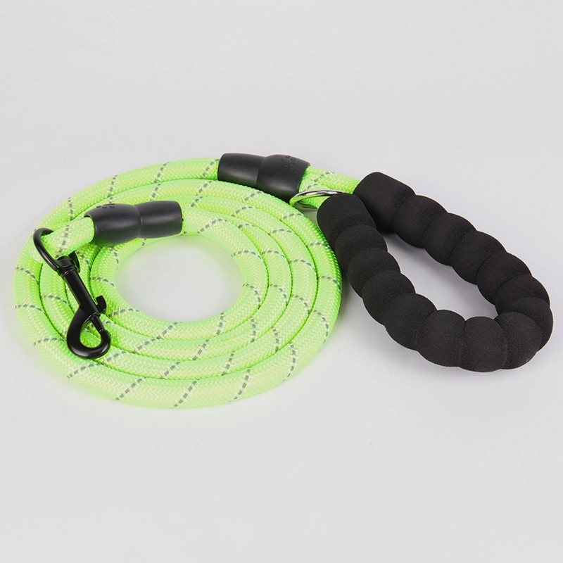 Laisse pour chien OKEYPETS en nylon résistant, hautement réfléchissante pour une sécurité optimale la nuit, avec poignée souple. 9