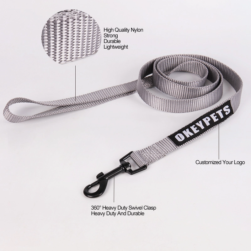 Laisses pour chiens en nylon résistant et durable, style traditionnel, OKEYPETS 5