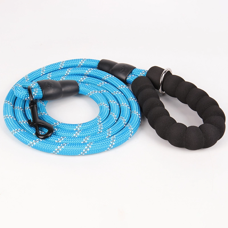 Laisse de sécurité OKEYPETS confortable, robuste et durable en corde avec poignée rembourrée pour chien, idéale pour l'entraînement, la course, les promenades ou les randonnées. 9