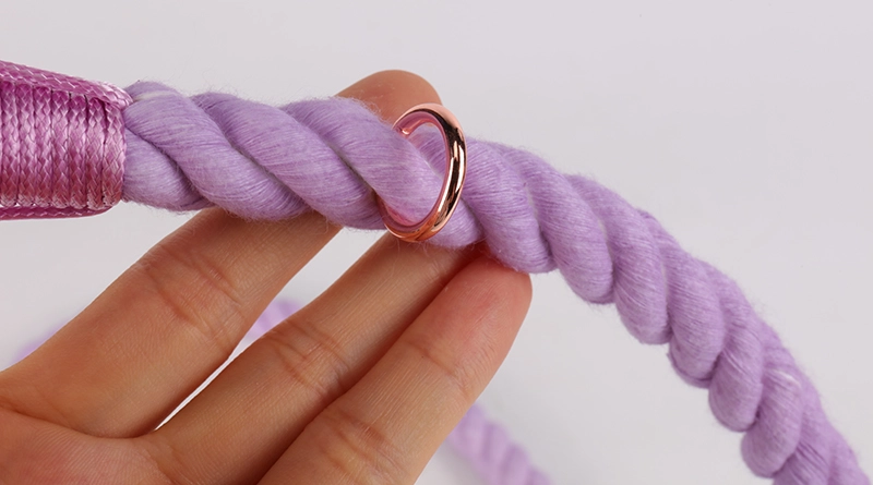 OKEYPETS Accessoires pour animaux de compagnie Laisse d'entraînement robuste avec poignée souple, couleur violette, corde tressée antidérapante 11