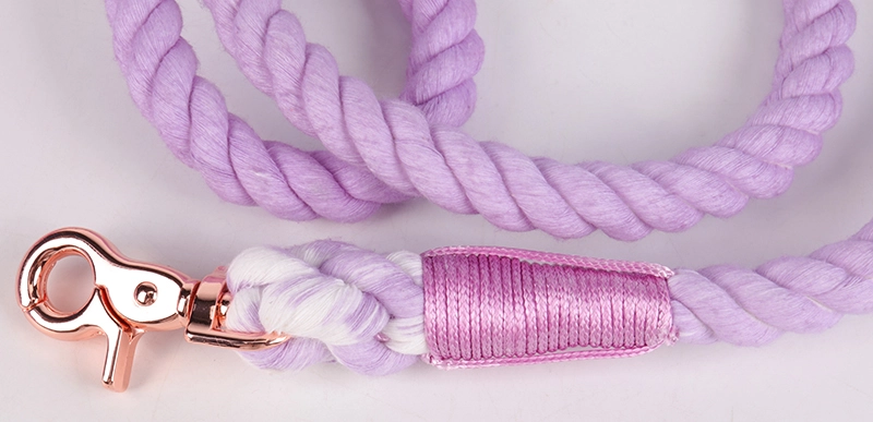 OKEYPETS Accessoires pour animaux de compagnie Laisse d'entraînement robuste avec poignée souple, couleur violette, corde tressée antidérapante 13