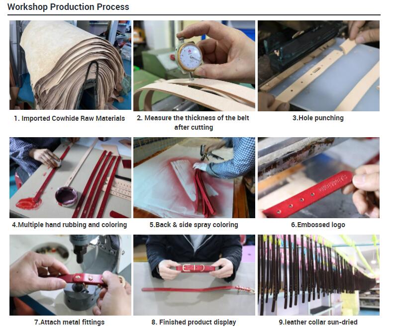 Collier pour chien en cuir imprimé OKEYPETS, couleur unie, véritable collier de créateur en cuir durable et ajustable. 24