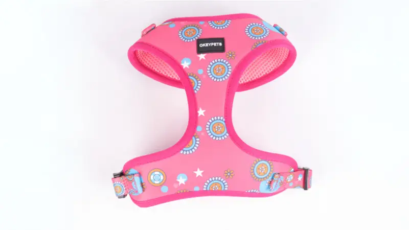 OKEYPETS Fabricants Harnais pour chien en néoprène réglable, réversible et personnalisable, pour chiots et chiens de luxe. Ensemble de harnais souple et luxueux. 1