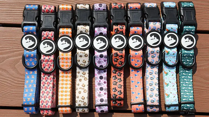 OKEYPETS - Výrobca neoprénu, dizajnový obojok pre domáce zvieratá, mäkký nastaviteľný, personalizovaný obojok pre psa na mieru 1