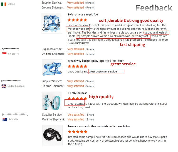 OKEYPETS - Výrobca neoprénu, dizajnový obojok pre domáce zvieratá, mäkký nastaviteľný, personalizovaný obojok pre psa na mieru 23