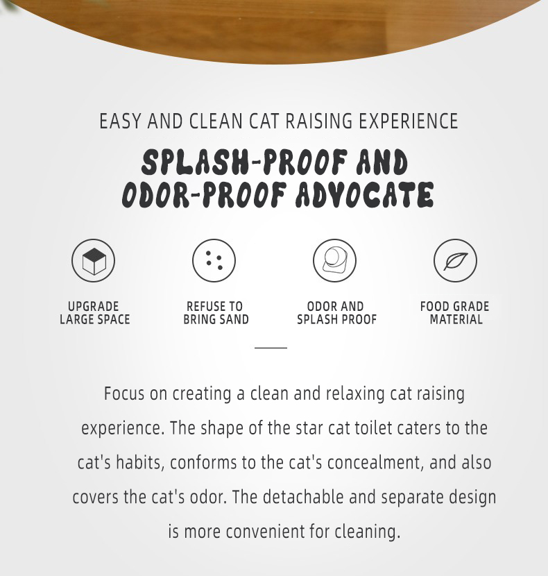 OKEYPETS - Bac à litière de luxe grand format fermé, désodorisant et anti-éclaboussures, portable et facile à nettoyer 9