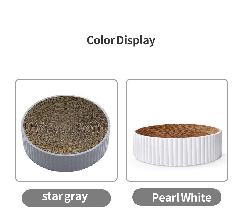 OKEYPETS - Macskamancs tábla Multifunkcionális hullámpapír mancs kisállat játék kerek macska kaparó tábla fészek macska kaparó tábla 11