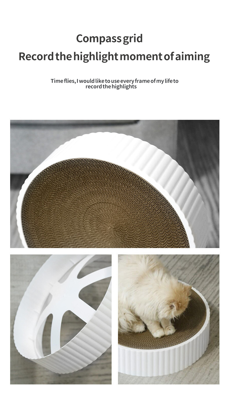 OKEYPETS - Macskamancs tábla Multifunkcionális hullámpapír mancs kisállat játék kerek macska kaparó tábla fészek macska kaparó tábla 20