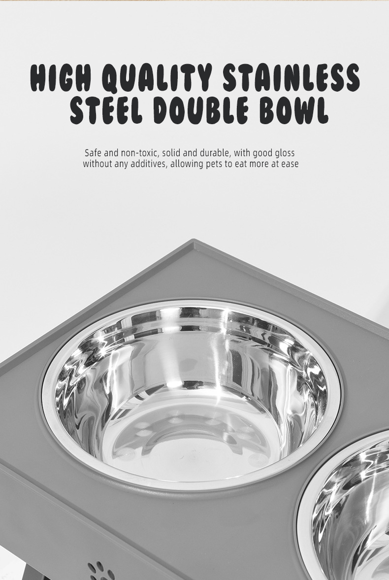 OKEYPETS - Най-продаваната двойна хранилка за домашни любимци, купа за кучета и котки, от неръждаема стомана, хранилки за кучета и домашни любимци 12