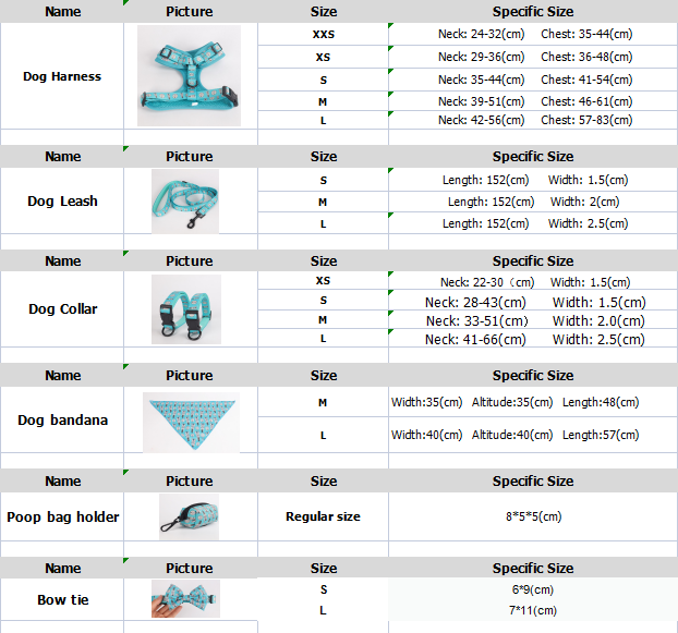 OKEYPETS - Accessoires pour animaux de compagnie OKEYPETS Harnais de sécurité réglable et robuste pour chien, motif personnalisé, collier et laisse pour petit chien. Tous les produits 11