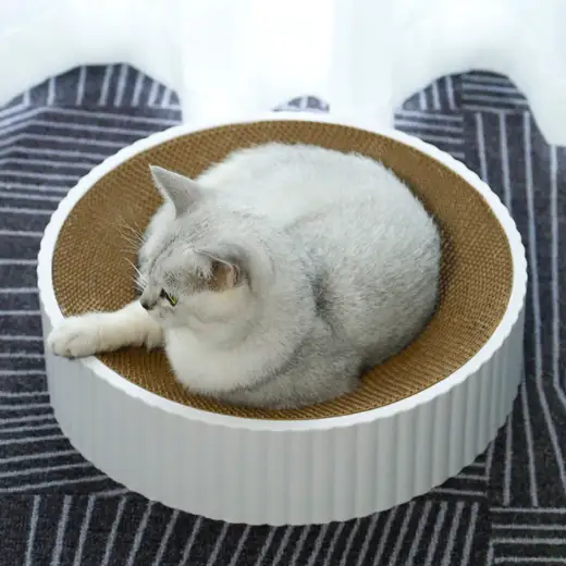OKEYPETS - Kisállat macskaalom fogó kaparójátékok karton környezetbarát kerek hullámpapír macska kaparódeszka 1