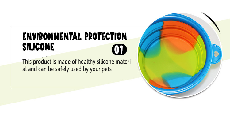 OKEYPETS - Környezetbarát utazó szilikon kisállat tál összecsukható hordozható kutyatál kutyatál 11