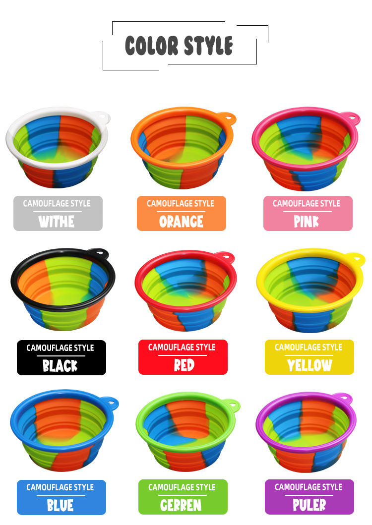 OKEYPETS - Környezetbarát utazó szilikon kisállat tál összecsukható hordozható kutyatál kutyatál 16