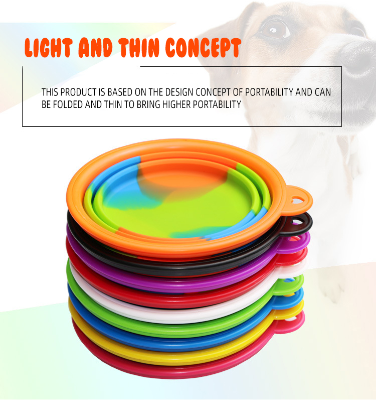OKEYPETS - Környezetbarát utazó szilikon kisállat tál összecsukható hordozható kutyatál kutyatál 15