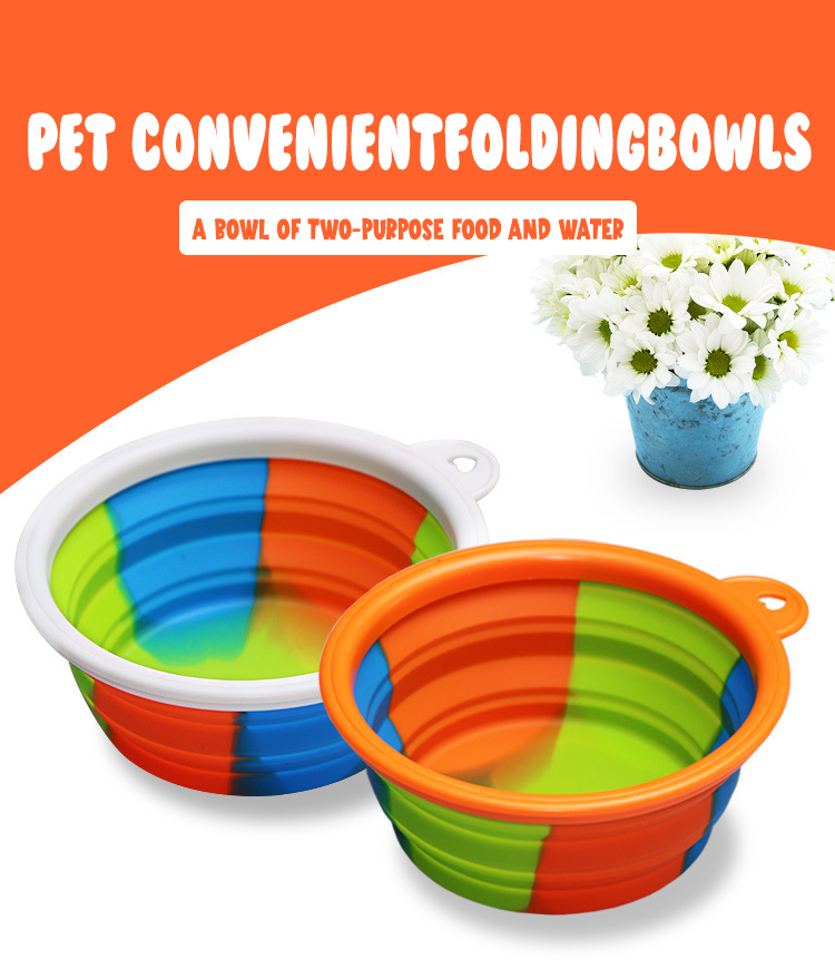OKEYPETS - Környezetbarát utazó szilikon kisállat tál összecsukható hordozható kutyatál kutyatál 8