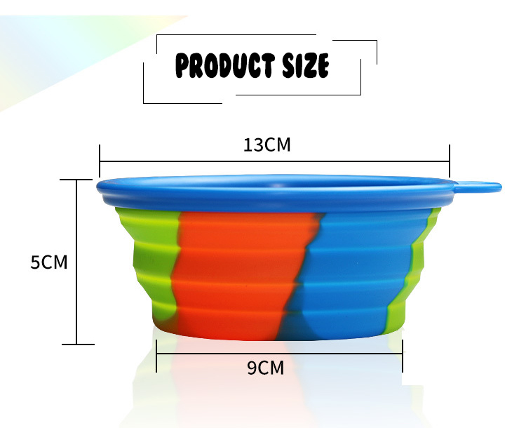 OKEYPETS - Környezetbarát utazó szilikon kisállat tál összecsukható hordozható kutyatál kutyatál 10