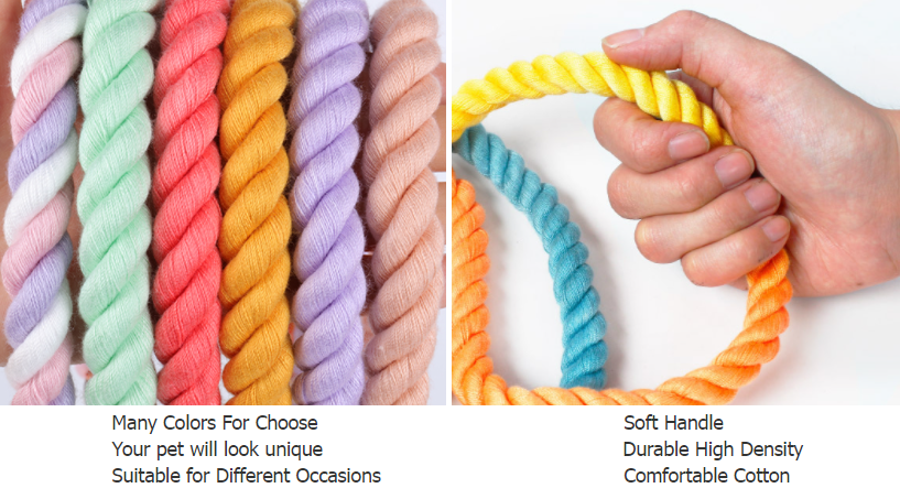 Laisse pour chien en corde de coton de haute qualité, disponible en gros - OKEYPETS 15