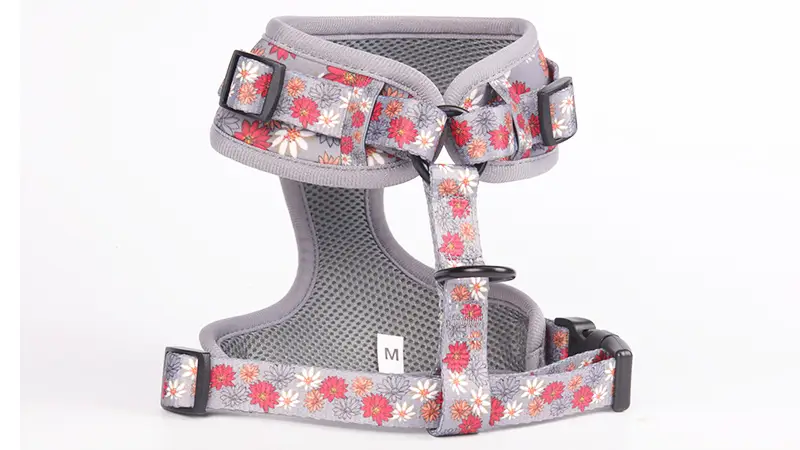 OKEYPETS Dog Accessories Cute Daisy Pattern Breathable Padded Pet Harness Vest Dog Running Harness 1