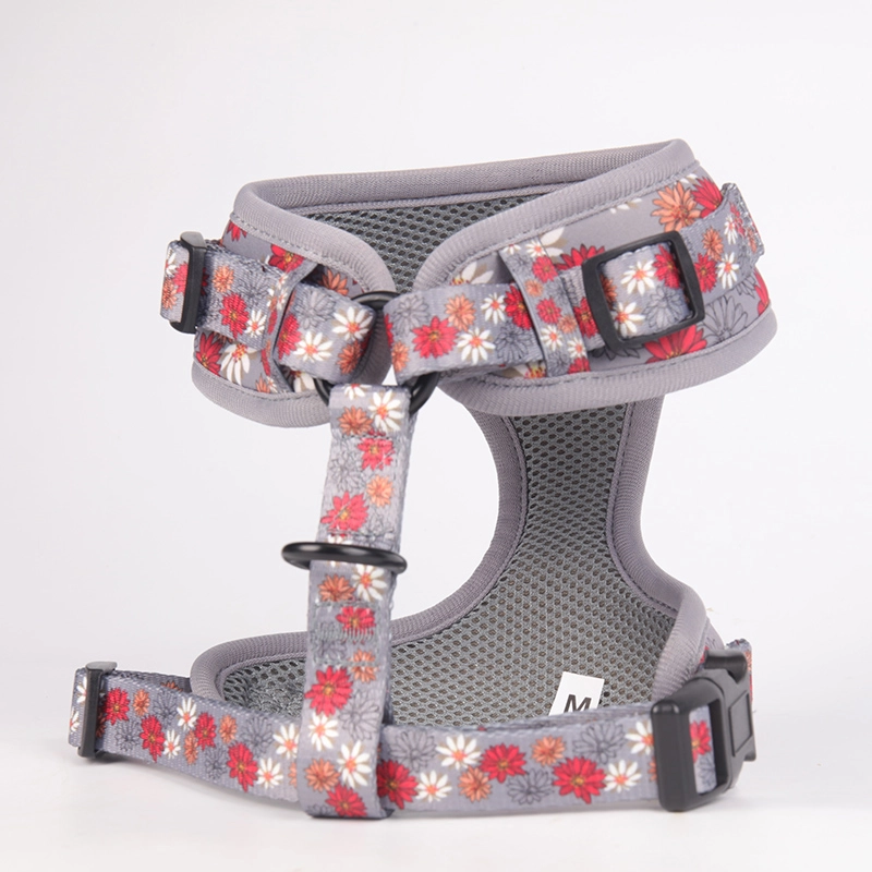 OKEYPETS Dog Accessories Cute Daisy Pattern Breathable Padded Pet Harness Vest Dog Running Harness 11