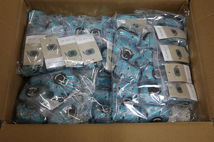 OKEYPETS - Anpassat valpkoppelhalsband justerbart husdjursbajspåse bandana vändbart andningsbart neopren hundsele set 24