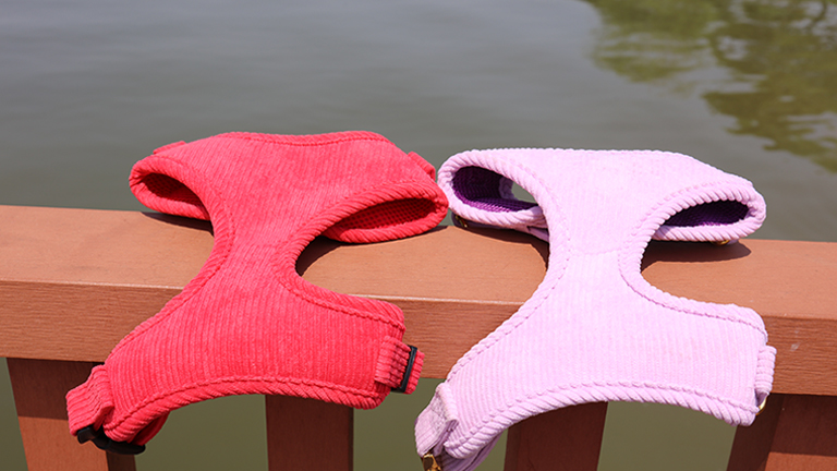OKEYPETS - Design No Pull Corduroy Hundegeschirr-Set Mesh Atmungsaktives gepolstertes Hundegeschirr für kleine bis mittelgroße Hunde 12
