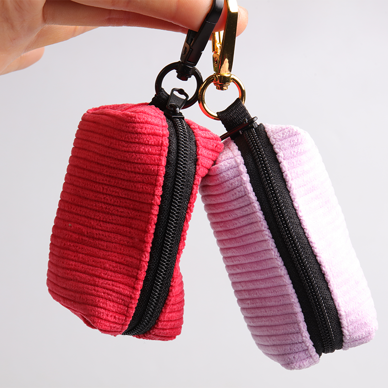 OKEYPETS - Ensemble harnais pour chien en velours côtelé avec porte-sacs à déjections canines ajustable et réglable, logo personnalisé. 12