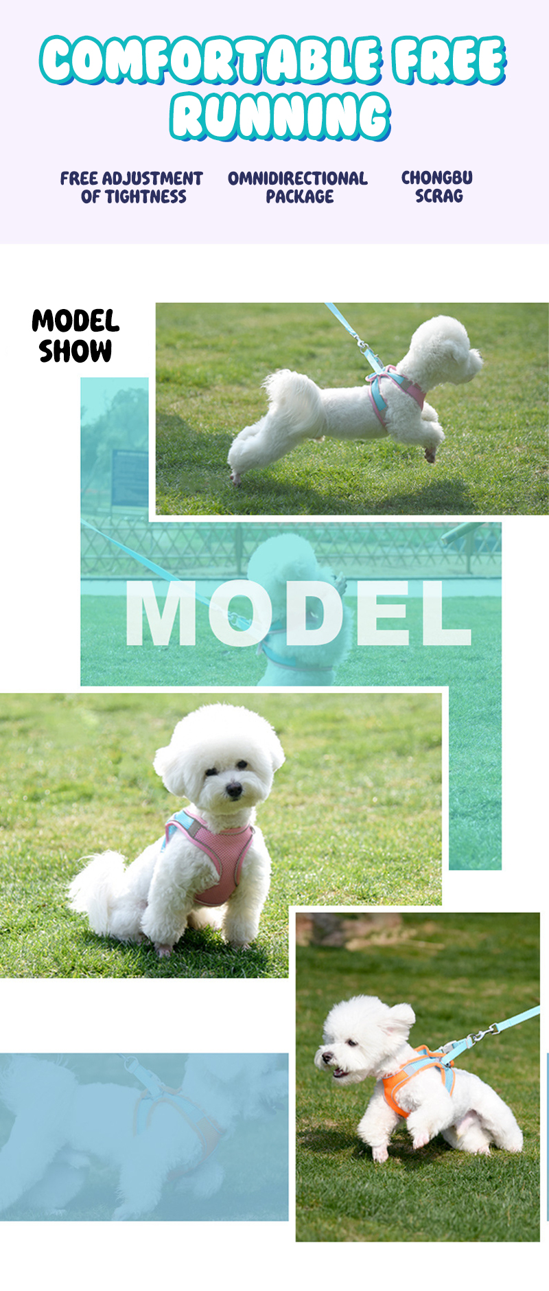 OKEYPETS - OKEYPETS Új Design Luxus Kutyahám Puha, Légáteresztő, Hálós, Fényvisszaverő Kutyahám Fogantyúval 10