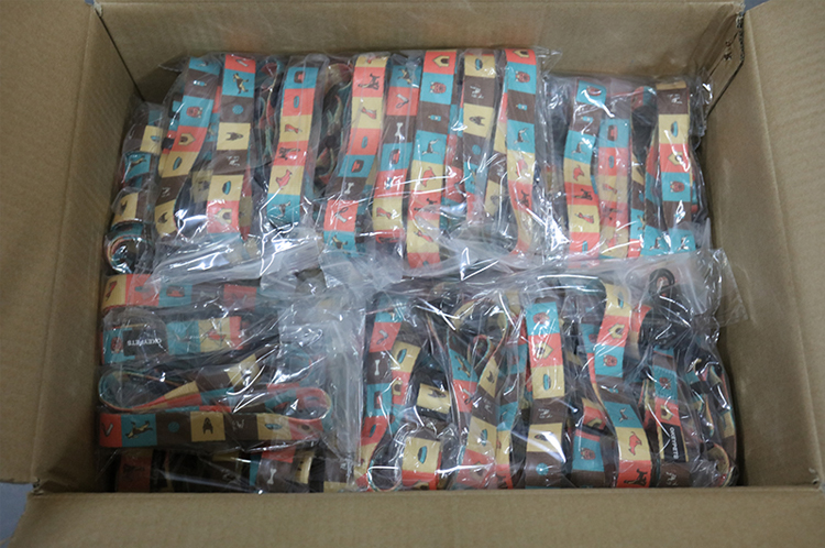 OKEYPETS - Set Kolar Tali Anjing Mewah Baldu Bercorak Korduroi Mesra Alam Berwarna-warni 24