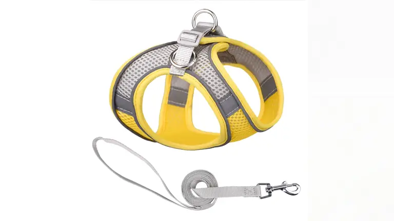 OKEYPETS - Harnais pour chiot en maille aérée douce, réfléchissante, sans traction et ajustable - Design tendance 1