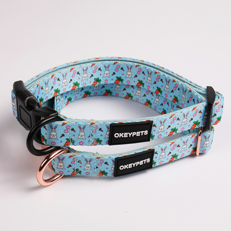 OKEYPETS - Obojok pre psa s vlastnou konštrukciou, obojstranný, nastaviteľný, priedušný, odolný, s polstrovanou podšívkou a neoprénom 9