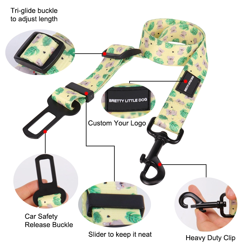 OKEYPETS Ceinture de sécurité durable, réglable et confortable pour animaux de compagnie, laisse pour chien 5