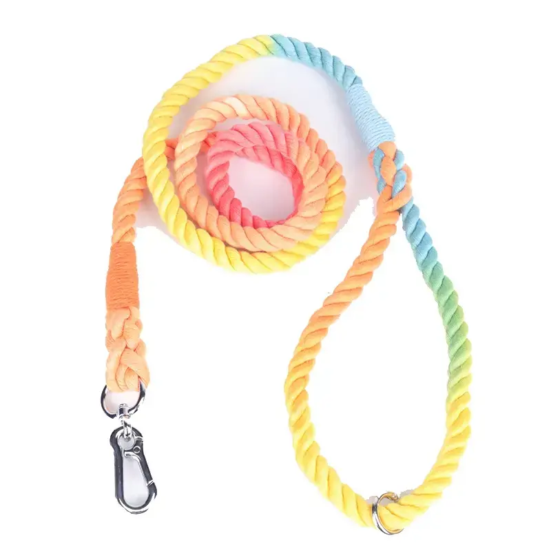 Durable Braided Cotton Dog Leash for Training 2