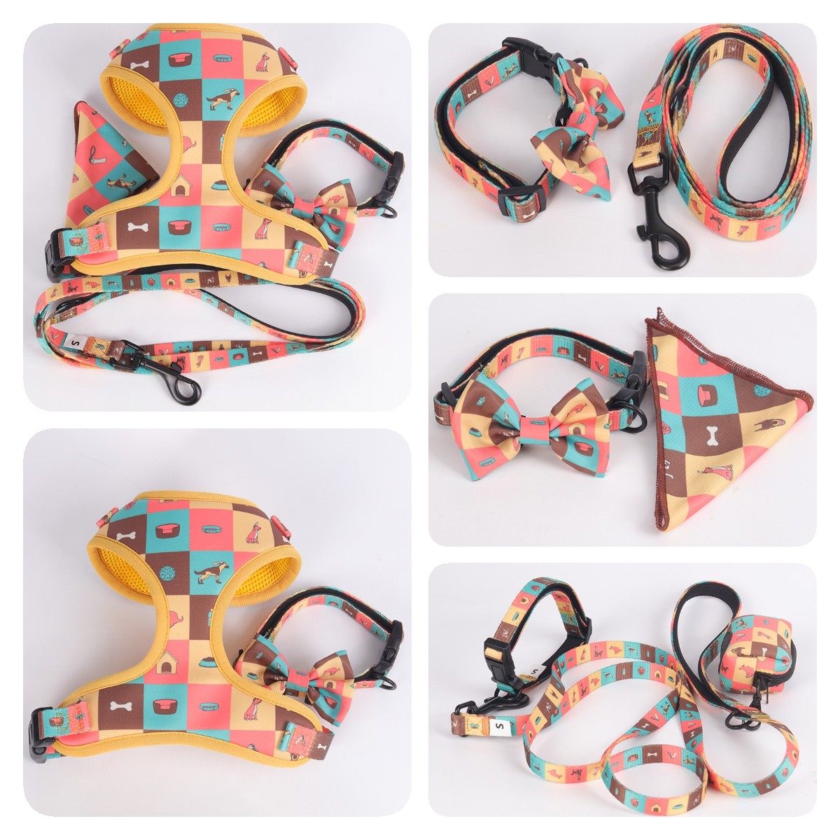 OKEYPETS - OKEYPETS Meerkleurige en stijlvolle, aantrekkelijke strikjes voor huisdieren met een prachtig kerstpatroon 14