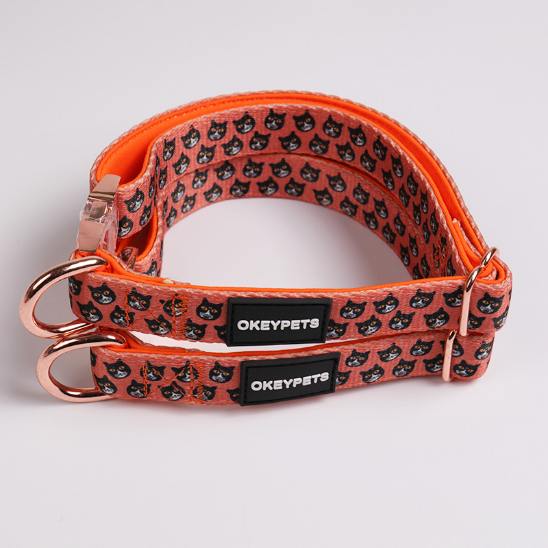 OKEYPETS - Collier pour chien rembourré en néoprène résistant, doux et confortable, avec logo personnalisé par sublimation, couleur unie, motif pour la promenade. Tous les produits 10