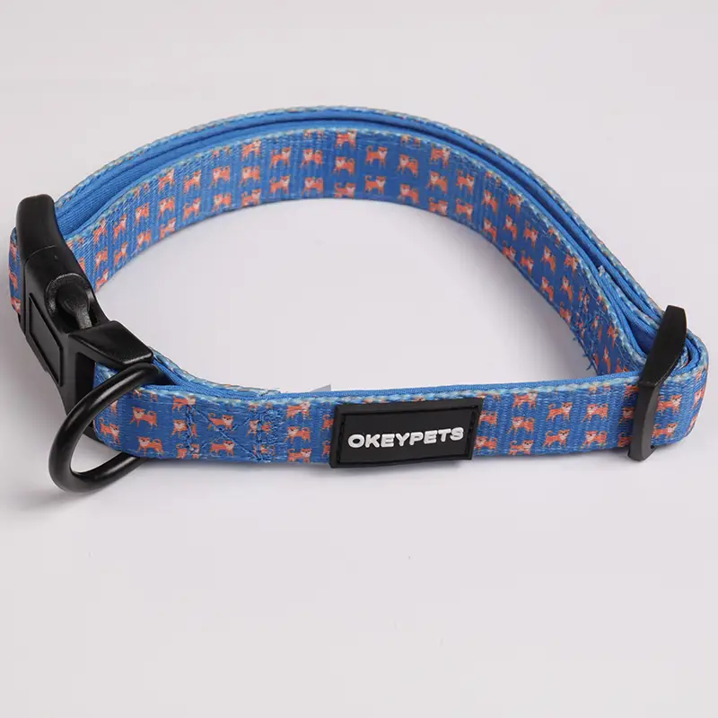 OKEYPETS - Collier pour chien confortable, rembourré en néoprène doux, collier de sport pour animaux de compagnie avec boucle réglable. Tous les produits 1
