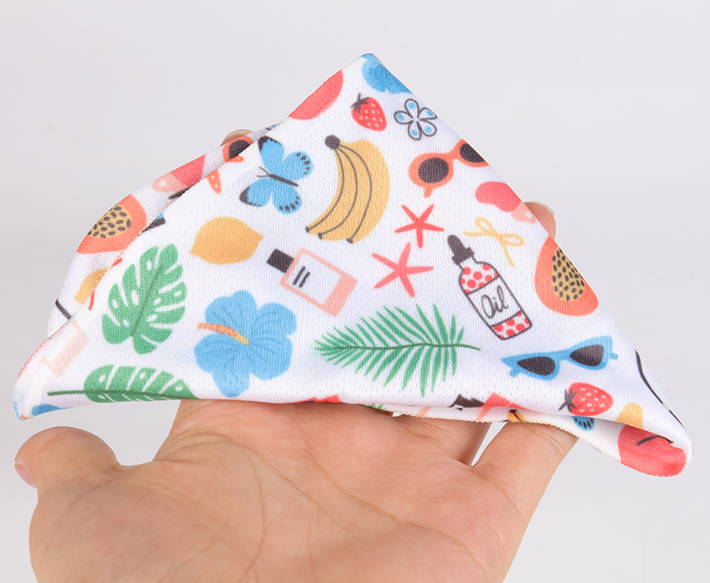 OKEYPETS - OKEYPETS Bandana triangulaire en coton imprimé multicolore uni personnalisé avec logo pour chien - Accessoires pour animaux de compagnie - Tous les produits 10