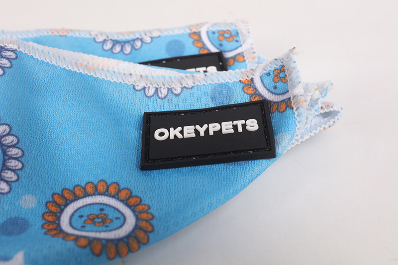 OKEYPETS - OKEYPETS Bandana Pukal Boleh Balik Selendang Anjing Cetakan Haiwan Peliharaan Peribadi Selendang Anjing Lembut Mewah yang Menyejukkan Bandana Haiwan Peliharaan 13