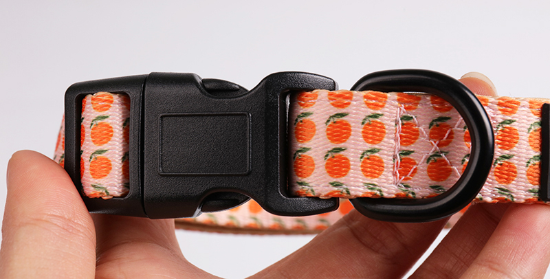 OKEYPETS - Neoprene Dog Collar Pattern Design Soft D-ring Quick Release Metal Buckle Pet Collar 12