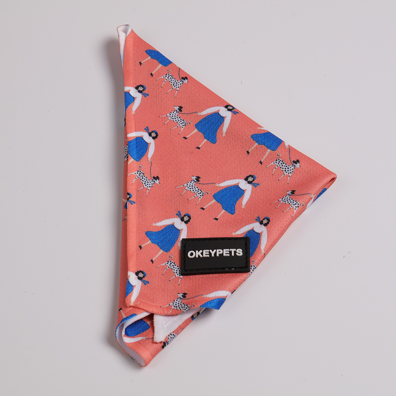 OKEYPETS - Accessoires OEM OKEYPETS Bandana triangulaire pour chien, écharpe imprimée avec logo personnalisé en polyester doux Tous les produits 10