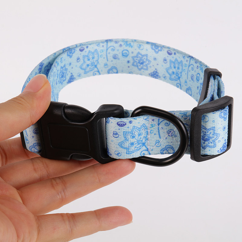 OKEYPETS - Pet Collars Wholesale Custom Pattern Polyester Webbing Training Collar For Small Dogs Polyester Dog Dollar 10