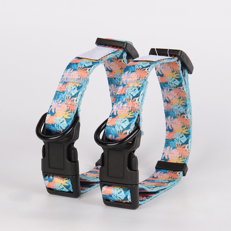 OKEYPETS - Collier pour chien en néoprène et polyester avec chaîne, imprimé par transfert thermique, produit OKEYPETS 17