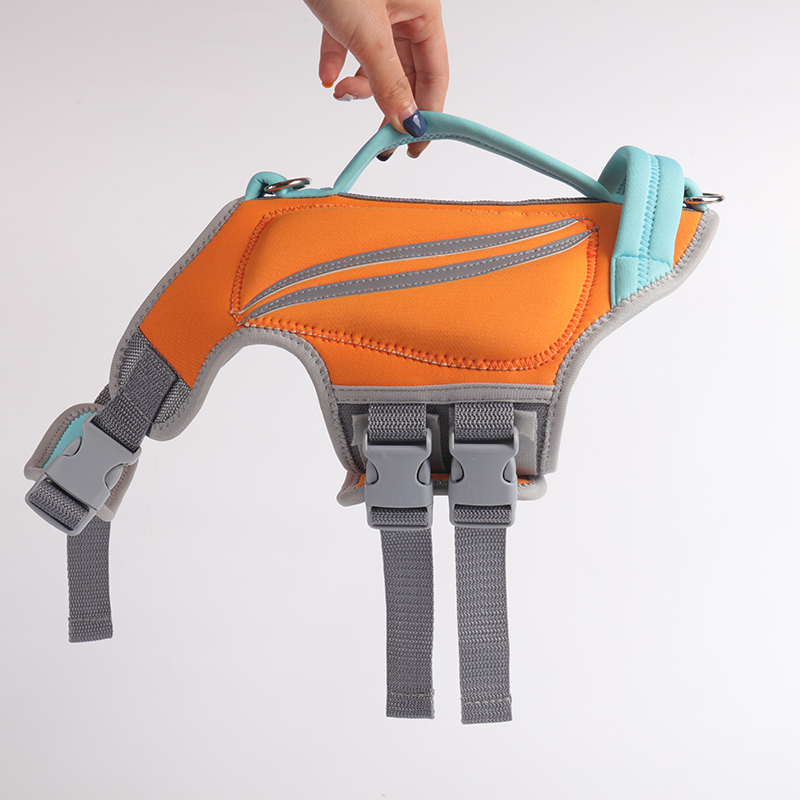 OKEYPETS - Gilet de sauvetage réfléchissant de qualité OKEYPETS en néoprène pour chien, combinaison de natation. Tous les produits 10