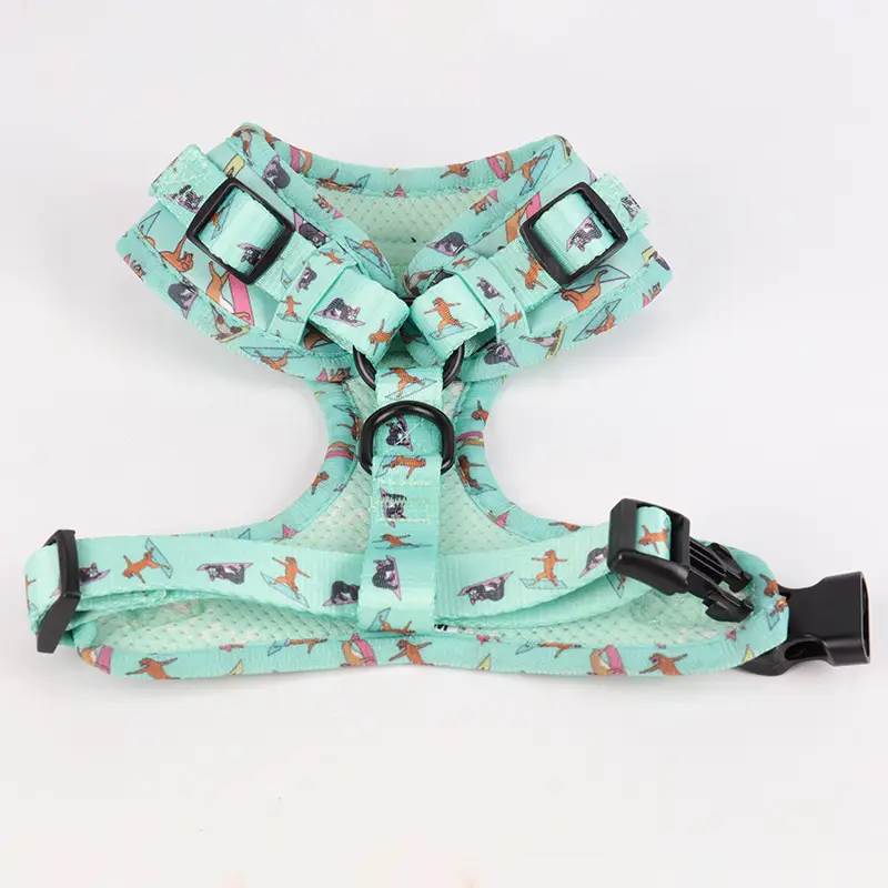 OKEYPETS - OKEYPETS Super Breathable & Thin Mesh Design Luxuray Polyester Reversible Neoprene Designer Dog Harness All products 1