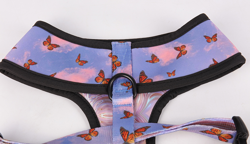 OKEYPETS Design Ham elegant pentru piept de câine cu cataramă metalică, ușor, reflectorizant, fără tragere, pentru controlul animalelor de companie 12