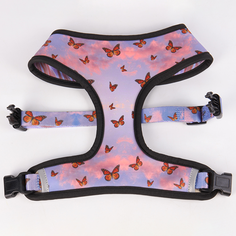 OKEYPETS Design Ham elegant pentru piept de câine cu cataramă metalică, ușor, reflectorizant, fără tragere, pentru controlul animalelor de companie 10