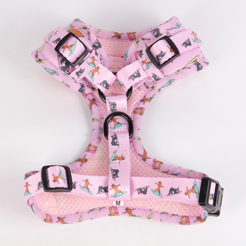 OKEYPETS Customizable Adjustable Reversible Polyester Neoprene Breathable Soft Pet Dog Chest Straps Harness Pet Harness 15